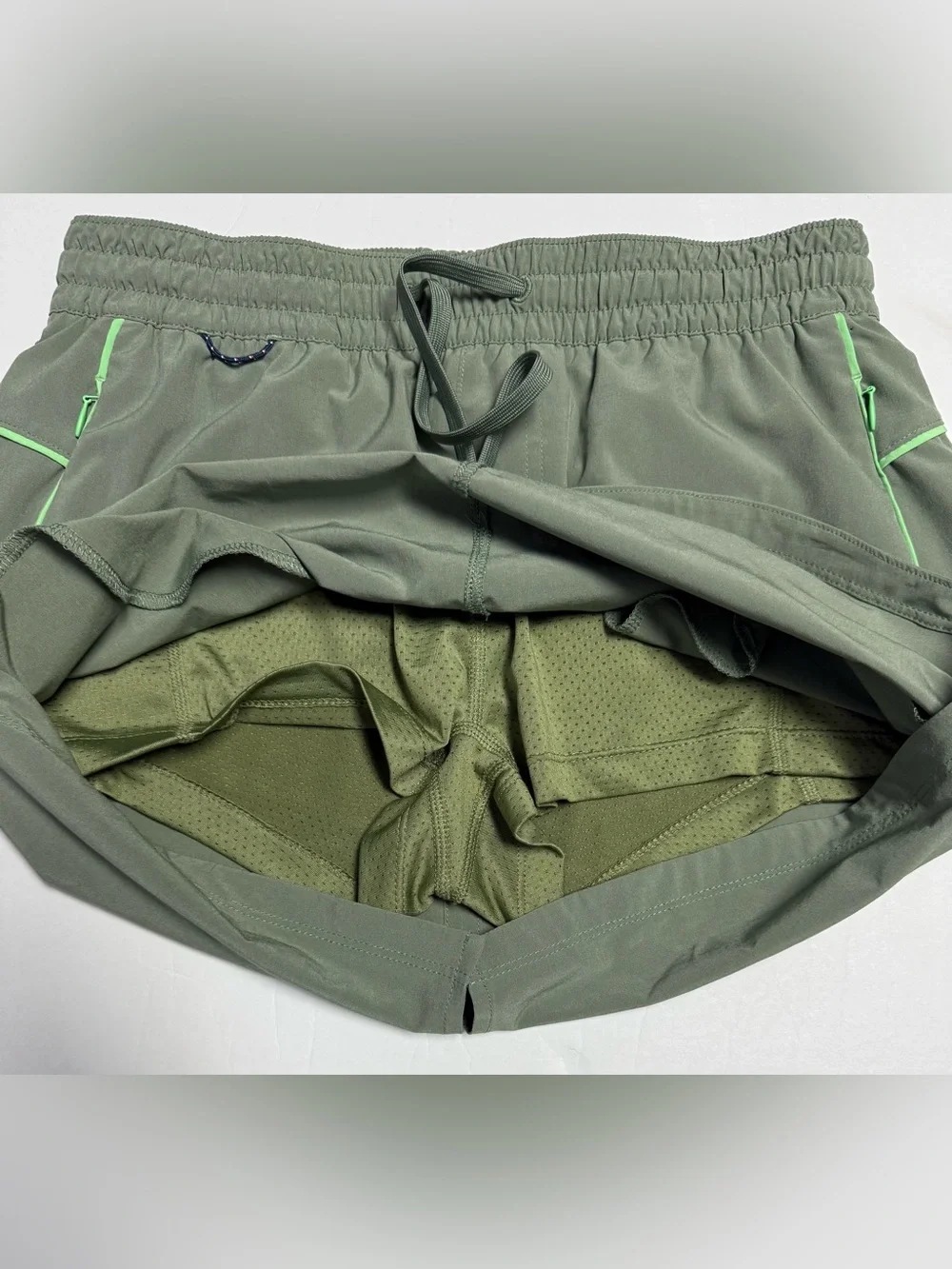Title Nine Bidwell Olive Green Drawstring Skort women’s size XS